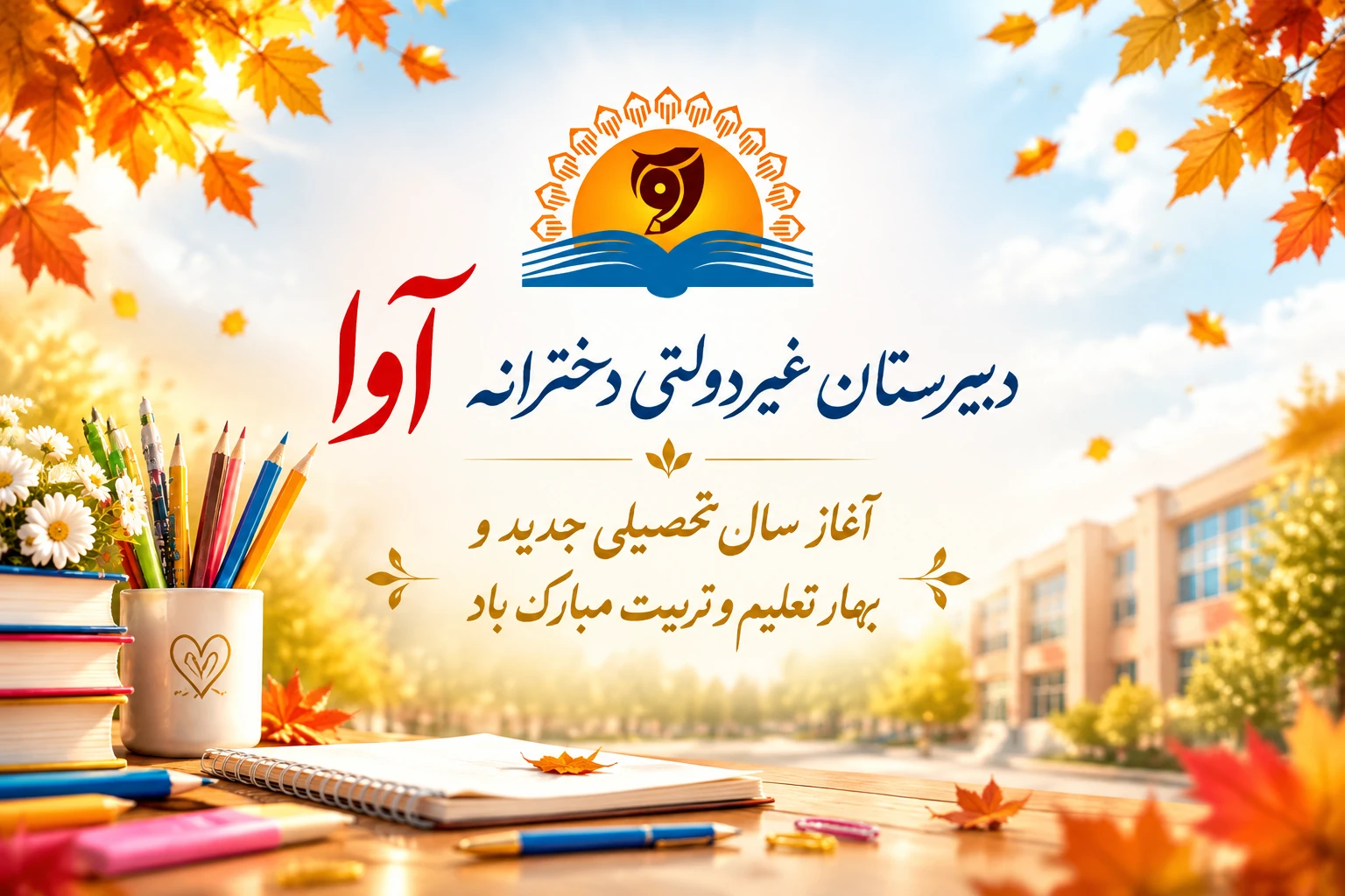 بنر آغاز سال تحصیلی آوا